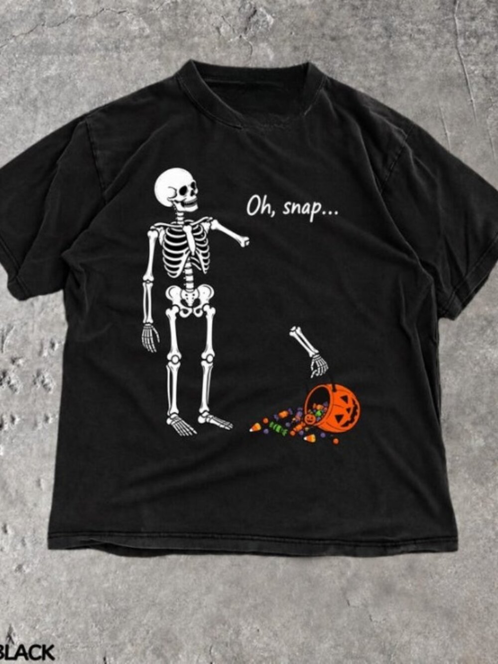 Oh Snap Skeleton Shirt, Funny Halloween Tshirt - Picture 1 of 4